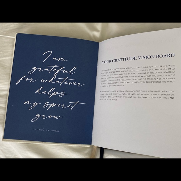 Hardcover Grey Felt Gratitude Journal - Picture 5 of 7